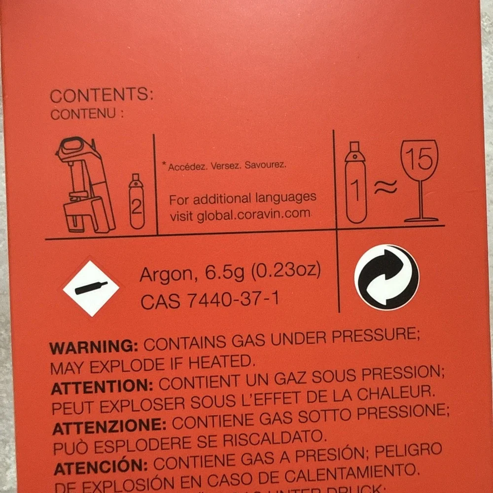Coravin Wine Pourer & Preservation System - Model One - Blue Gray New/Sealed